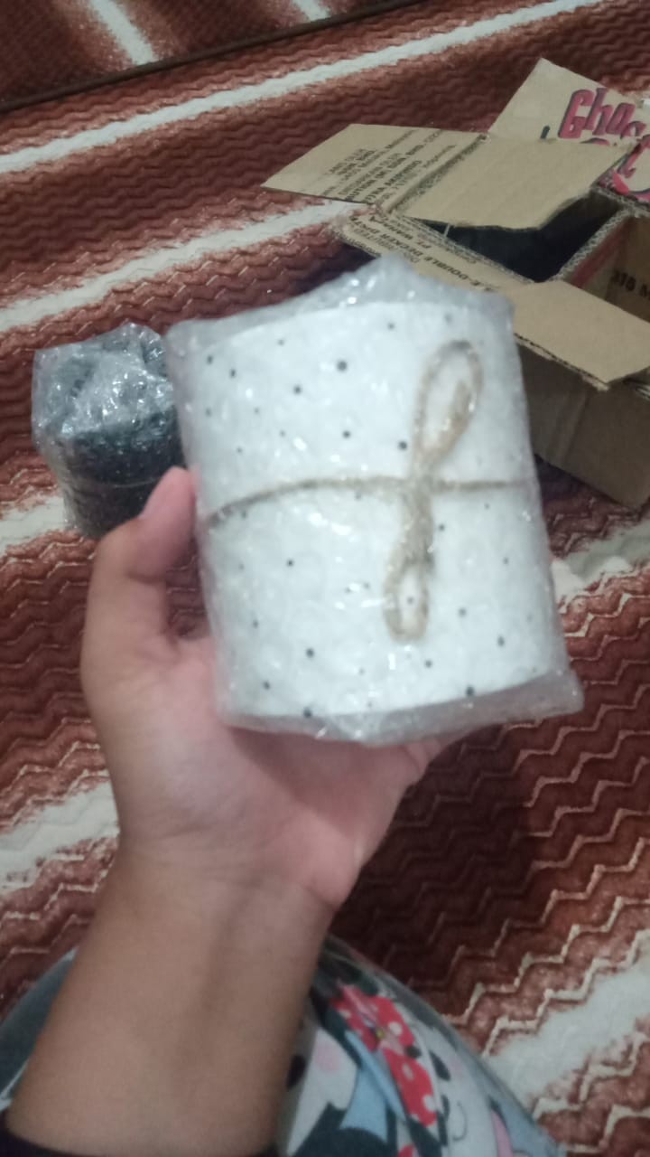 Pot Sukulen/kaktus Black White Dotted D:8cm