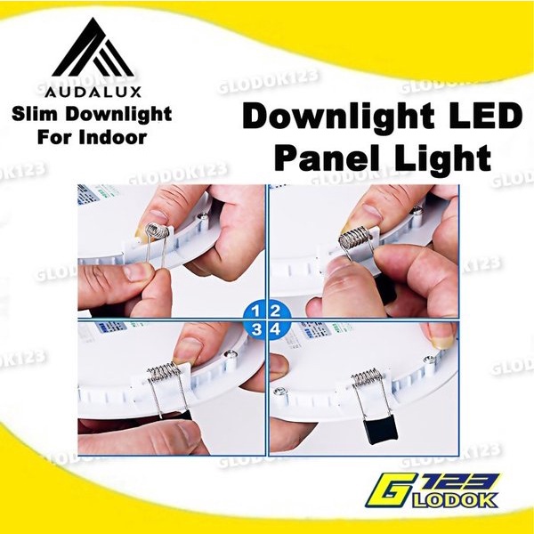 Lampu Downlight 6W 12W Lampu LED Panel Light Indoor Audalux