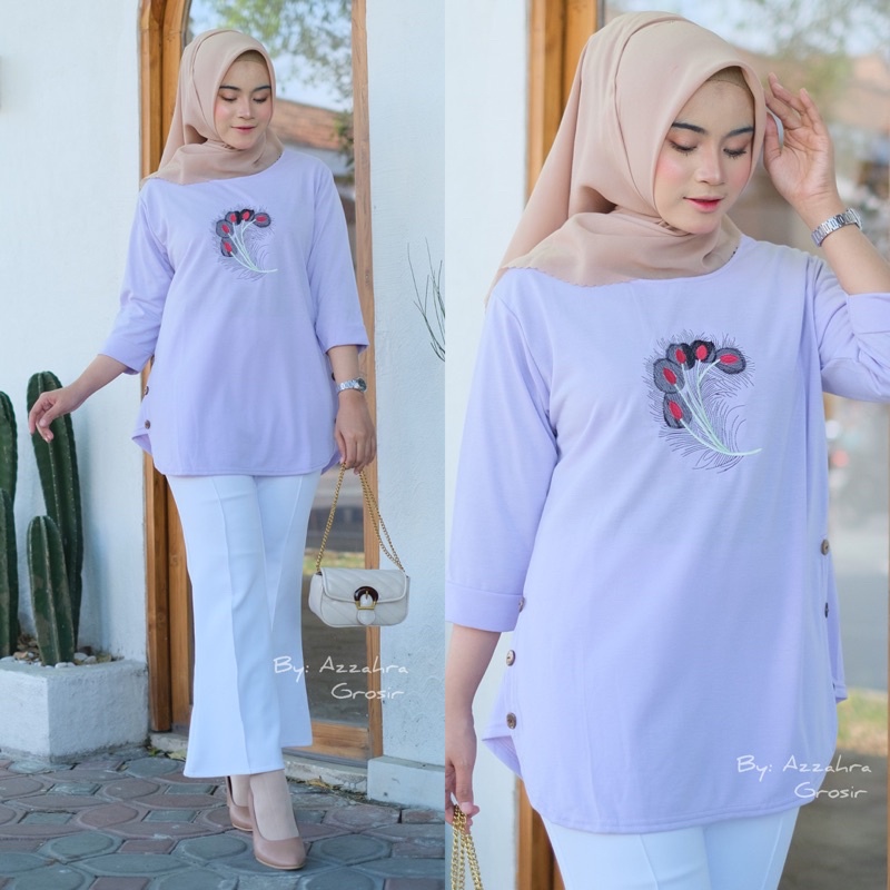 Mivera Top - Ld 100+ Atasan Kaos Babyterry Premium Bordir Cantik / 317-6379