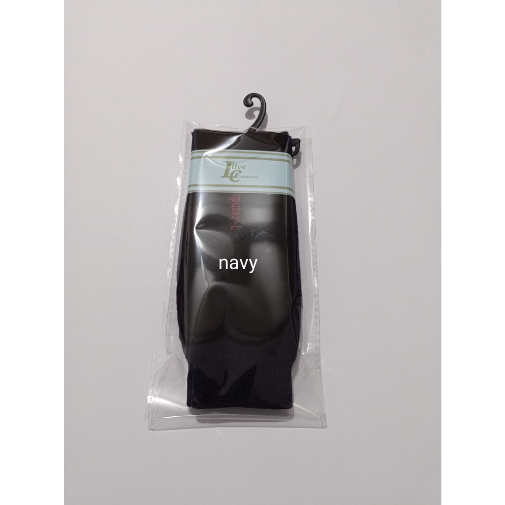 kaos kaki warna jempol telapak hitam/kaos kaki muslimah-navy pack