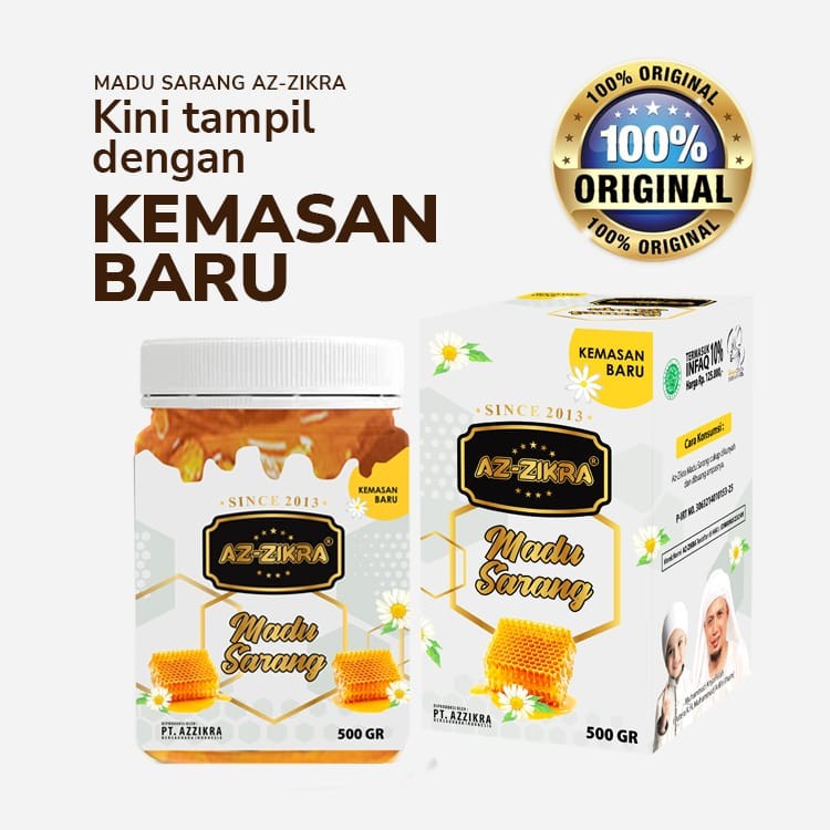 

MADU AZZIKRA - MADU SARANG 500gr Kemasan Terbaru