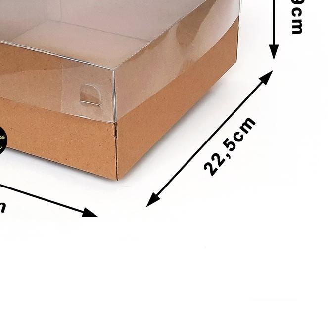 

BOX MIKA - DUS KUE - KOTAK - KARDUS 22 x 22 x 9 CM (ISI : 10 PCS)