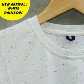  KAOS  DISTRO WHITE RAINBOW BAJU KAOS  POLOS LENGAN  