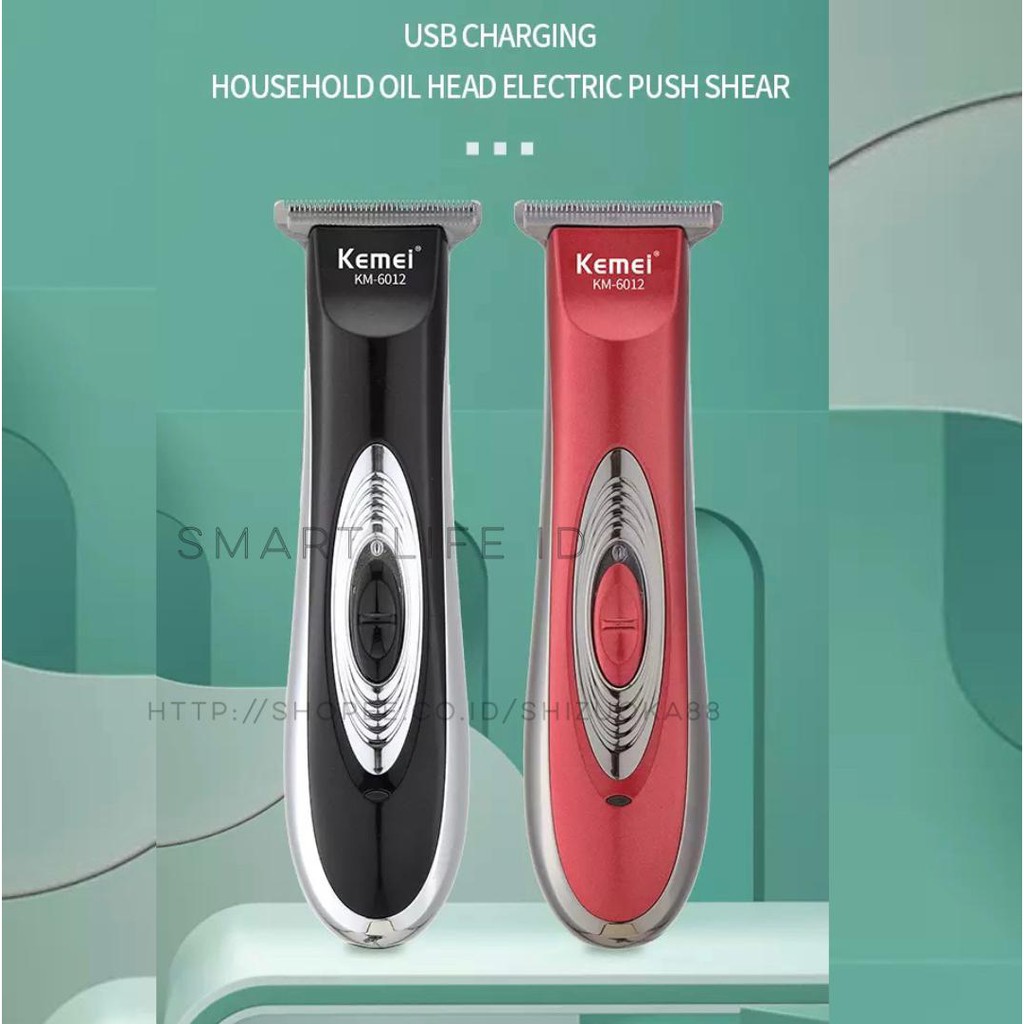 Kemei KM-6012 Alat Cukur Rambut Hair Clipper Detailer Trimmer Mesin Cukuran Barber Shop KM 6012