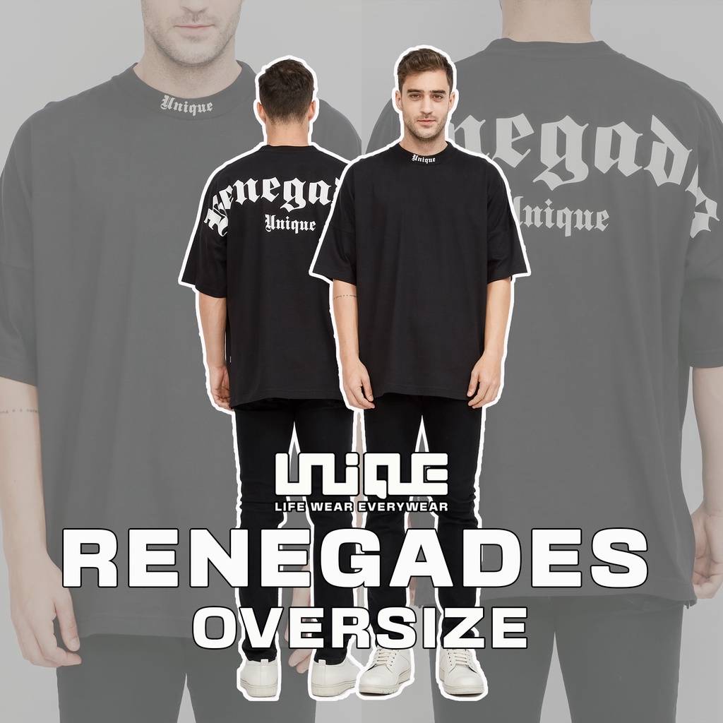 UNIQUE - (Brand Series) Kaos Oversize Renegades Black