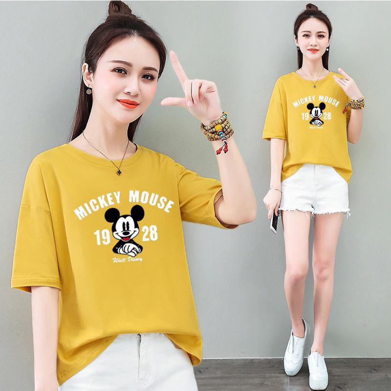 Oversize Tee Tshirt Model Longgar Untuk Wanita Motif Mickey 1928