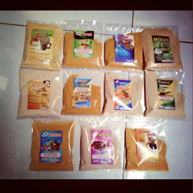 

ANEKA MACAM JAMU BUBUK INSTAN 100% herbal khas Trawas Mojokerto