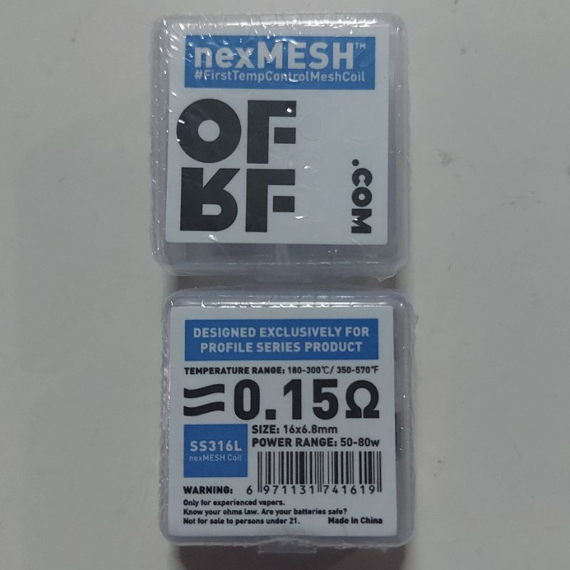 original ss316L 0.15 nexmesh ofrf 1box