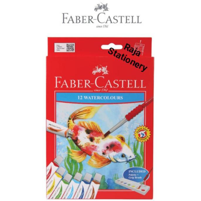 

COD FABER CASTELL 12 WATERCOLOUR TUBES 12ML / CAT AIR 12 WARNA 12 ML PERALATAN MELUKIS ART SET