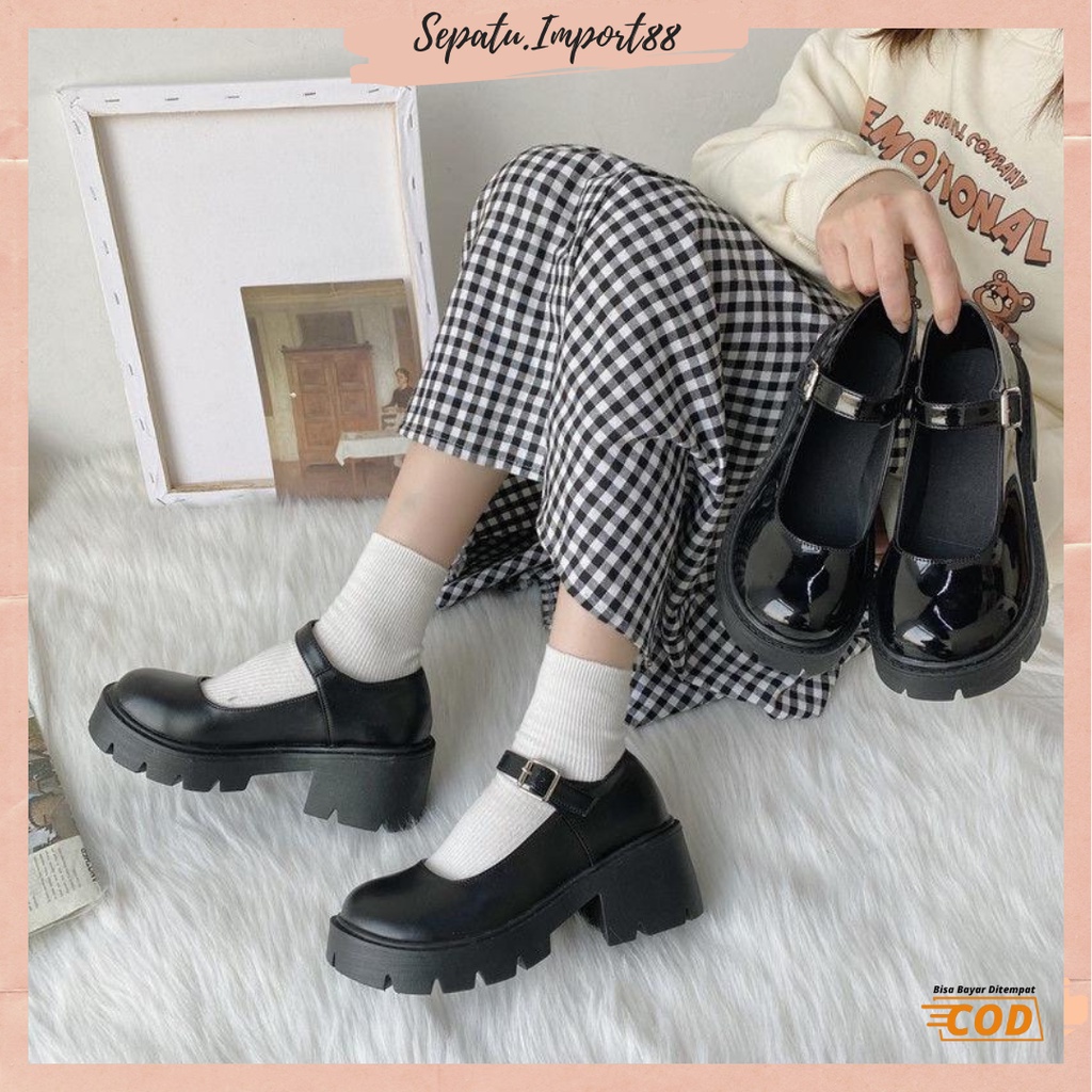 [SEPATU IMPORT88] Sepatu Docmart /Loafers / Mary Janes Wanita Import Premium Quality SP 531