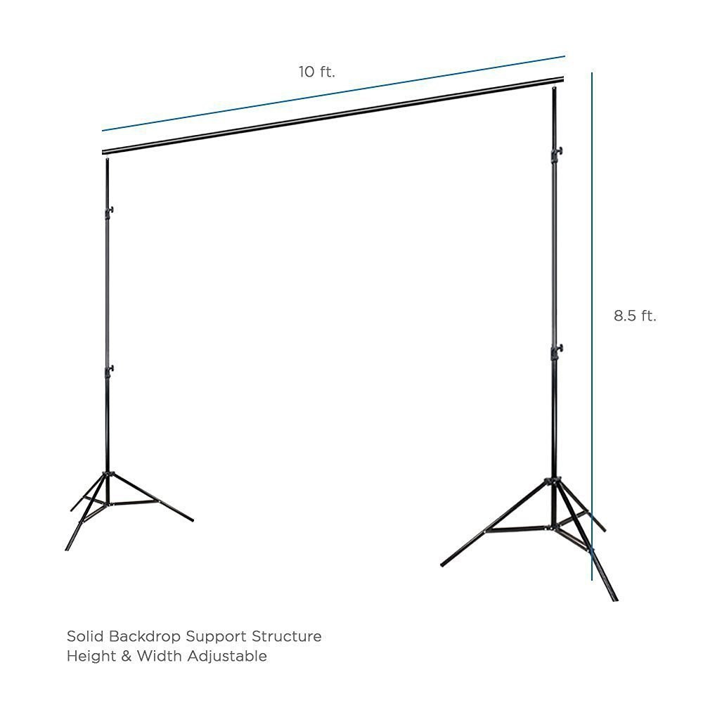 Bracket Stand Backdrop Foto Studio 190 x 300 cm - TaffSTUDIO  - Black