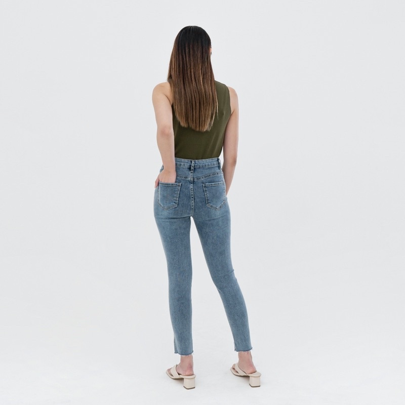 VIERLIN - Jeans 6010 - HIGH WAIST SKINNY JEANS RIPPED