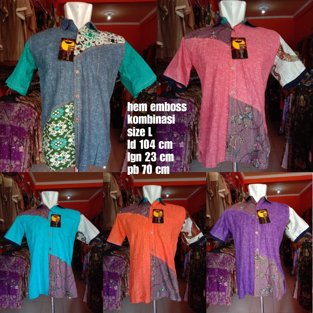 pakaian pria atasan kemeja batik 9teng batik jambi