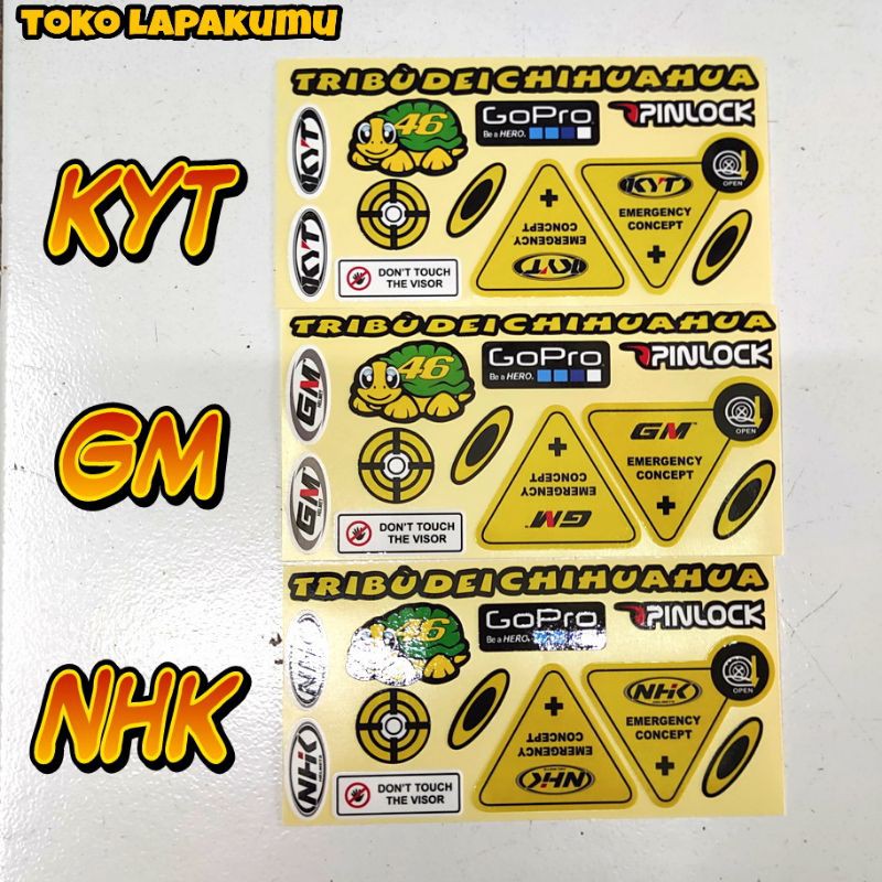 Stiker visor helm full face kyt