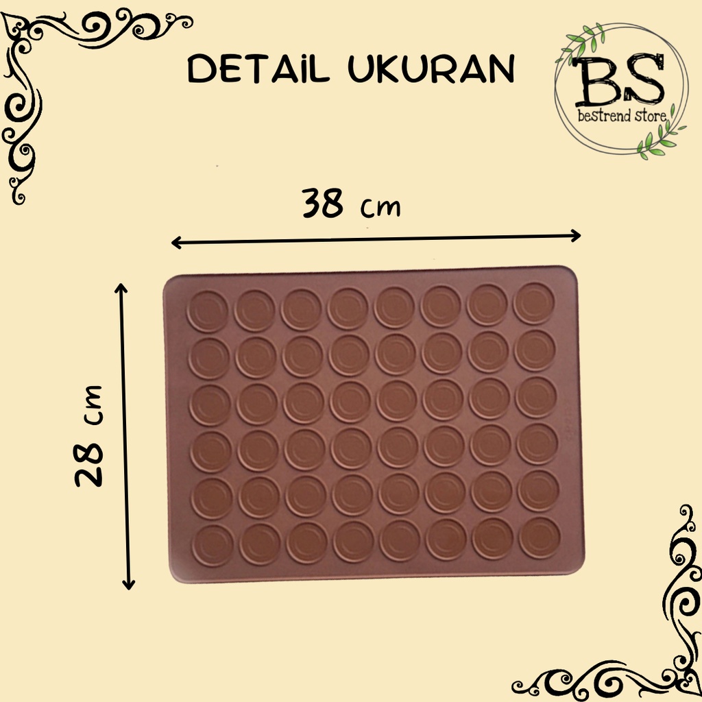 Cetakan Macaron Alas Macaroon Silikon Baking Pan 48 Lubang