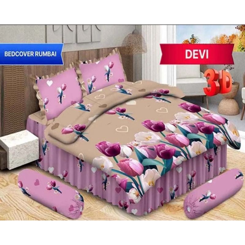 Bedcover 1 set sprei rumbai 180x200 merek bonita