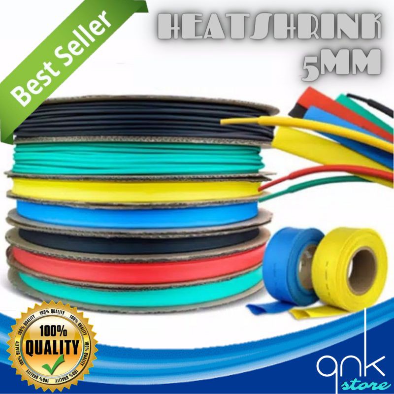 Heatshrink 5mm Selang Bakar Selongsong Bakar Heat Shrink 5mm