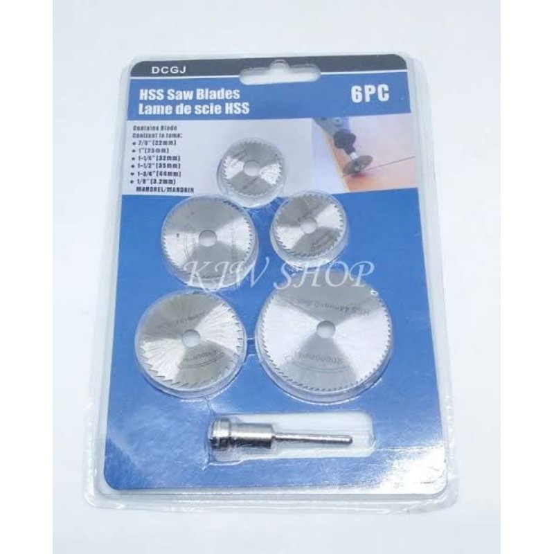 Mata Gergaji Bulat Potong Dremel Set - HSS Saw Blades Set/ mata potong kayu mini drill/circular blade mini