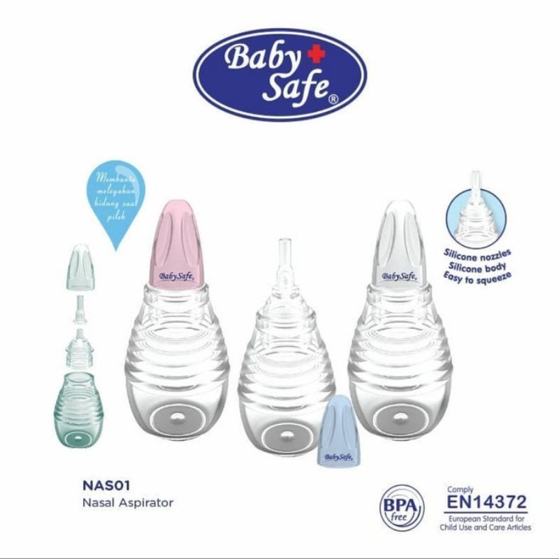 Baby Safe NAS01 Nasal Aspirator Penyedot Ingus Bayi Pembersih Hidung 0m+ | Nasal Baby Safe NAS01 Sed