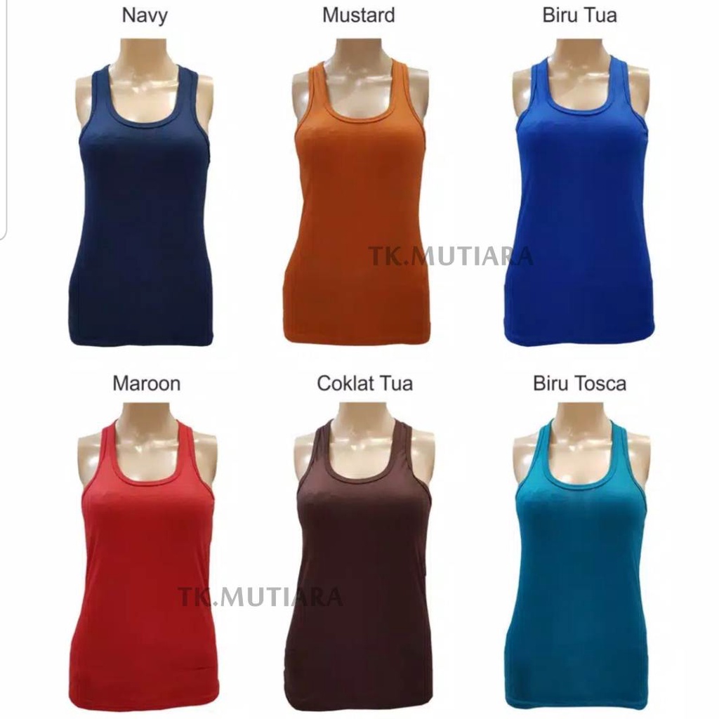 [L XL XXL] TANK TOP WANITA DEWASA MURAH / SINGLET KAOS DALAM WANITA IMPORT EXXEN-TALI LEBAR