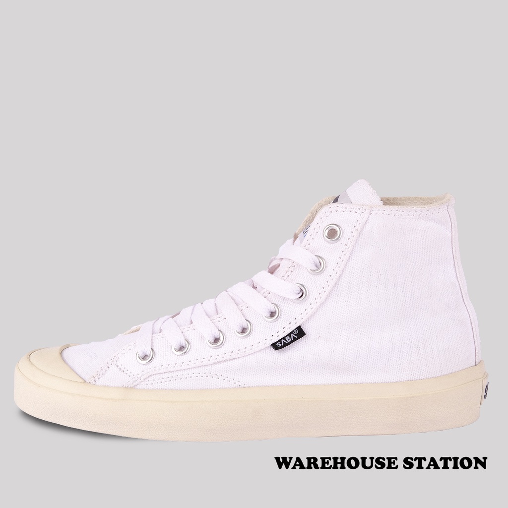 SABA Basic High Off White - Sepatu Sneakers Casual Pria Wanita