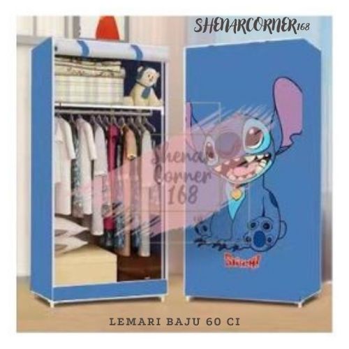 SHENAR LEMARI PORTABLE ANAK/LEMARI PAKAIAN 1 PINTU UNIK/BAJU ANAK/KARAKTER 3D/60 CI , SHENARCORNER168