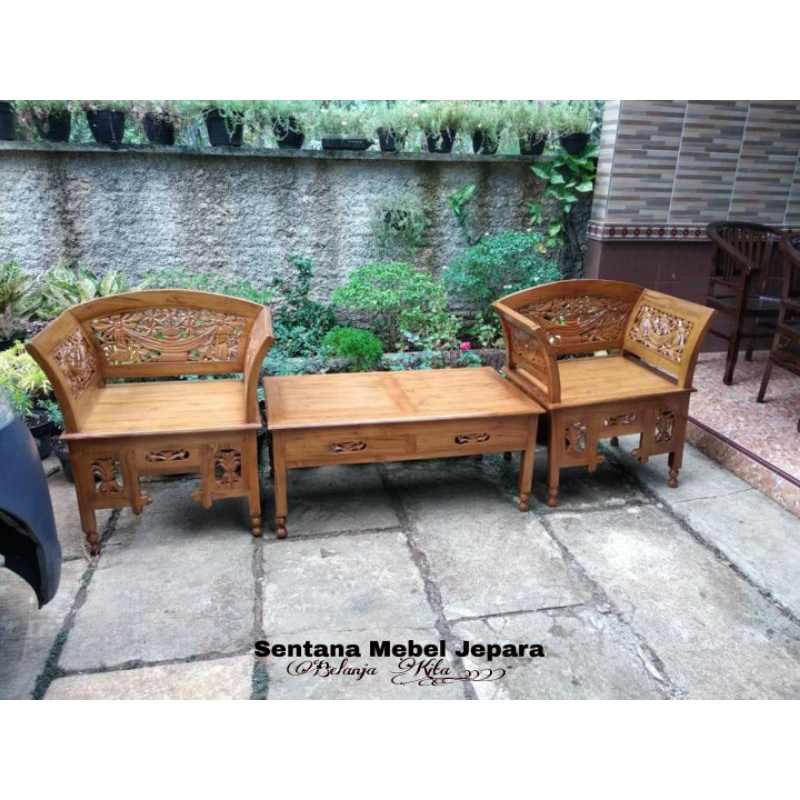 Kursi Teras Jati Minimalis Kartini, Kursi Teras, Kursi Teras Minimalis, Kursi Teras Rotan, Kursi Ter