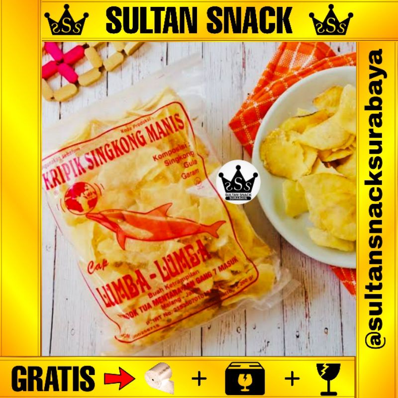 

SULTAN SNACK Kripik Singkong Lumba Lumba Manis / Asin