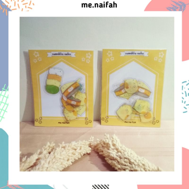 

STICKER DIARY KAWAII JAPAN SUMIKKO NEKO READY STOK - ISI 10 PCS