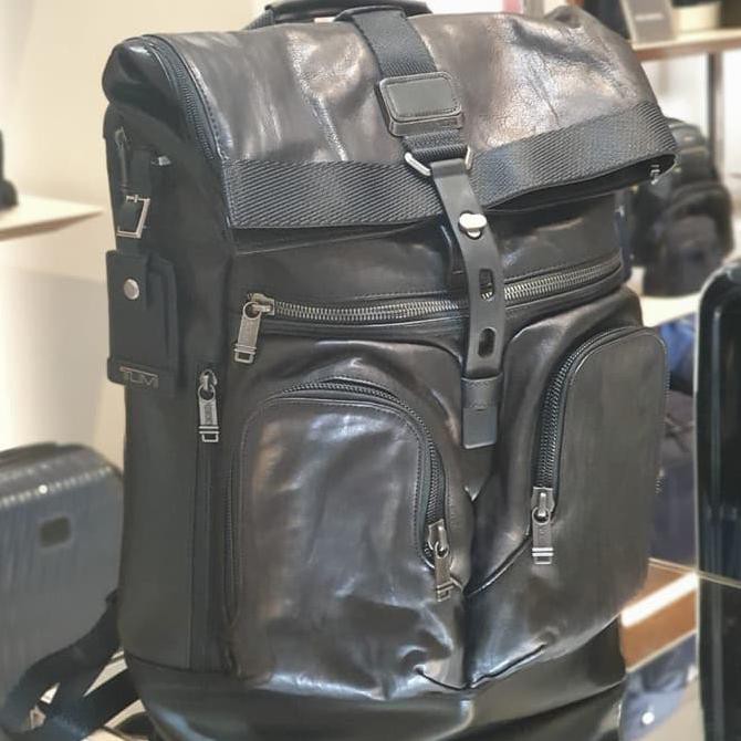 Barang Berkualitas Pre Order Tumi London Roll Top Backpack Leather Authentic DISKON