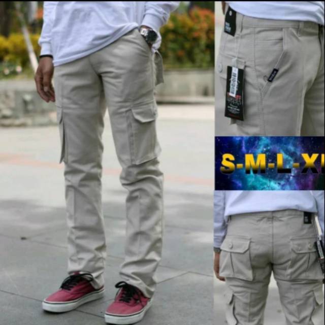CELANA CARGO PANJANG PDL PRIA DC CARGO GUNUNG HITAM NAVY MOCHA