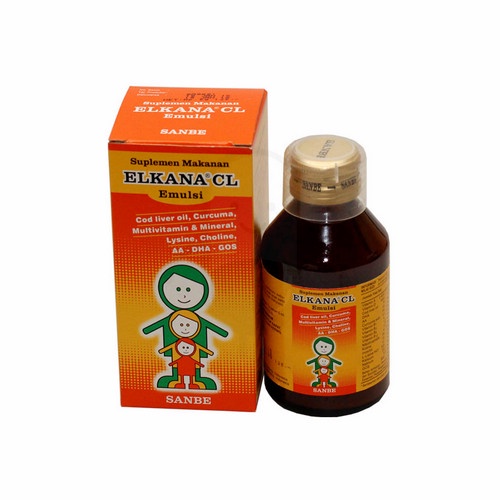 ELKANA CL EMULSI 120 ML VITAMIN PENAMBAH KECERDASAN PLUS MINYAK IKAN