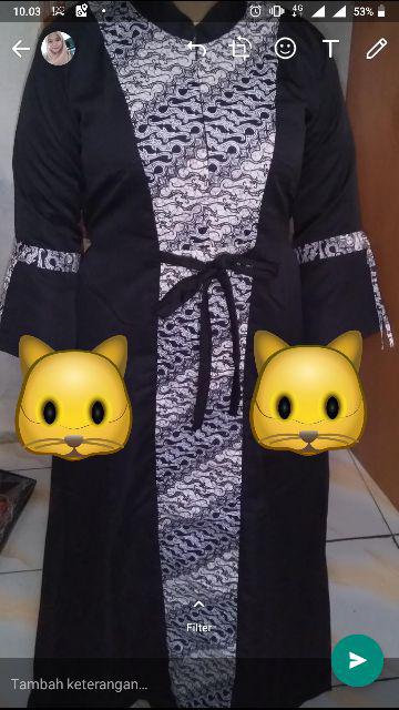 Best Seller!!! Baju Batik Sarimbit Set Gamis Kemeja Lengan Pendek Couple Morena By Titiek Batik