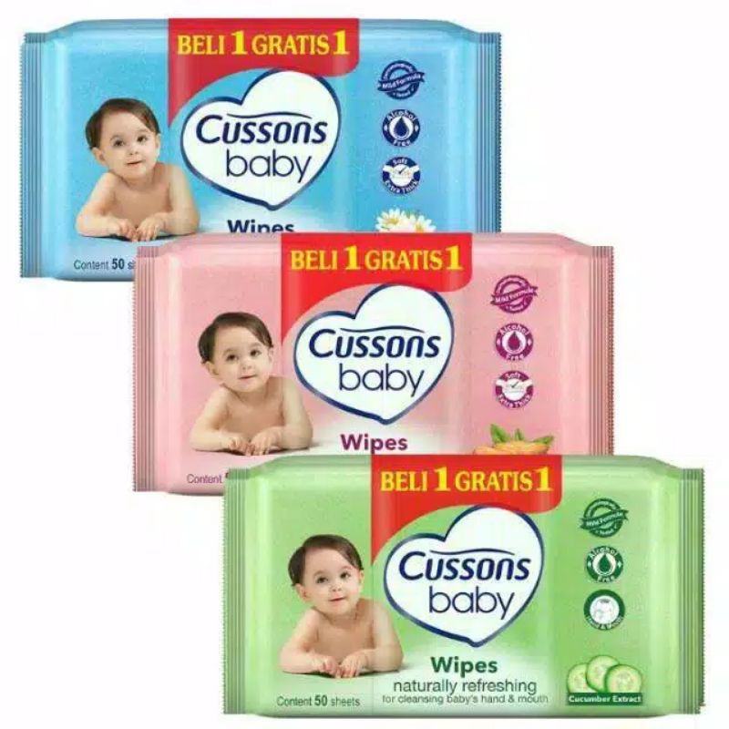 Tissue Cussons Baby Wipes Tissue Basah Cussons