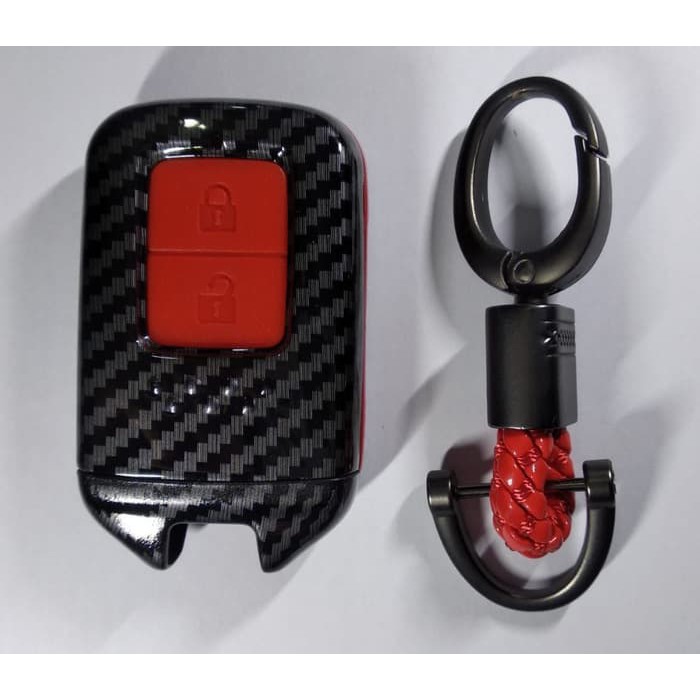 Smart key Cover Case Kunci Carbon Honda Jazz GK5, HRV Sarung kunci Carbon HRV JAZZ