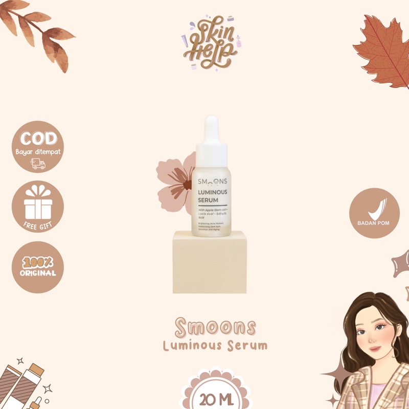 {BUY 1 GET 1 FREE} Smoons Luminous Serum 20ml [DISTRIBUTOR RESMI]