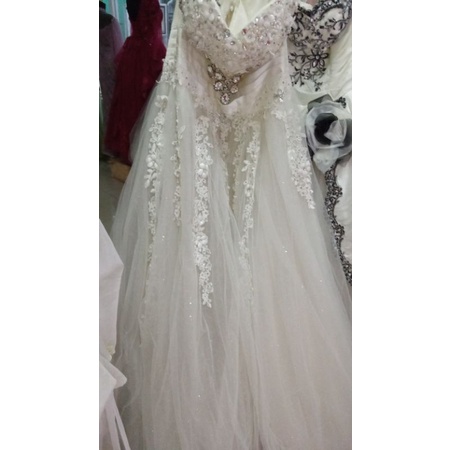Paket 3 gaun wedding  putih