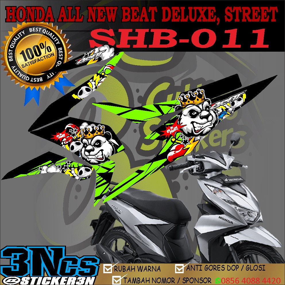 Stripping Honda Beat Deluxe CBS ISS, Sticker Variasi 011 Honda Beat Street CBS ISS, Stripping All Ne