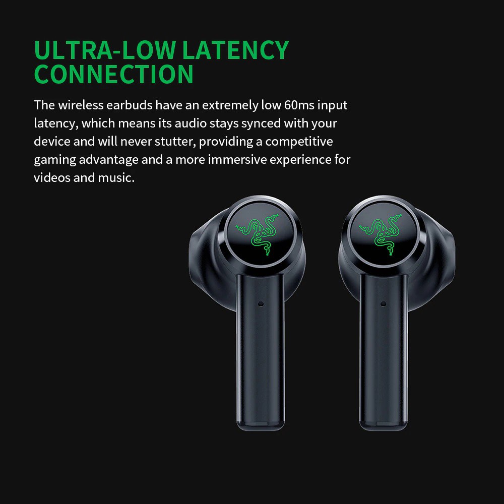 Razer Hammerhead True Wireless Earbuds Bluetooth Gaming