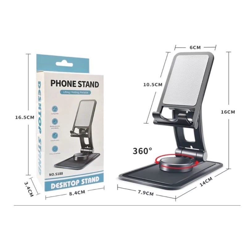 Stand Holder Putar SK-45 Hp Universal HD 45 Folding Desktop Handphone Tablet