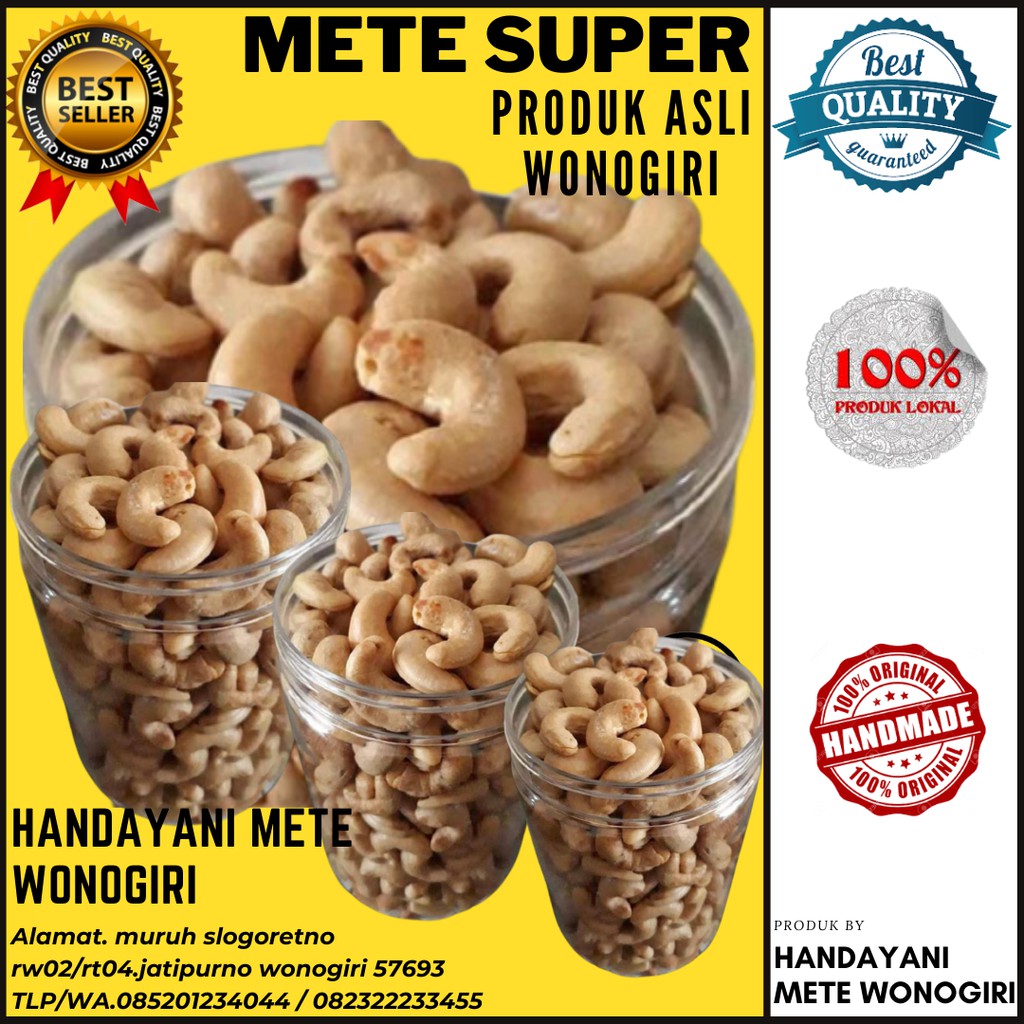 

kacang mete mede super goreng jatisrono wonogiri