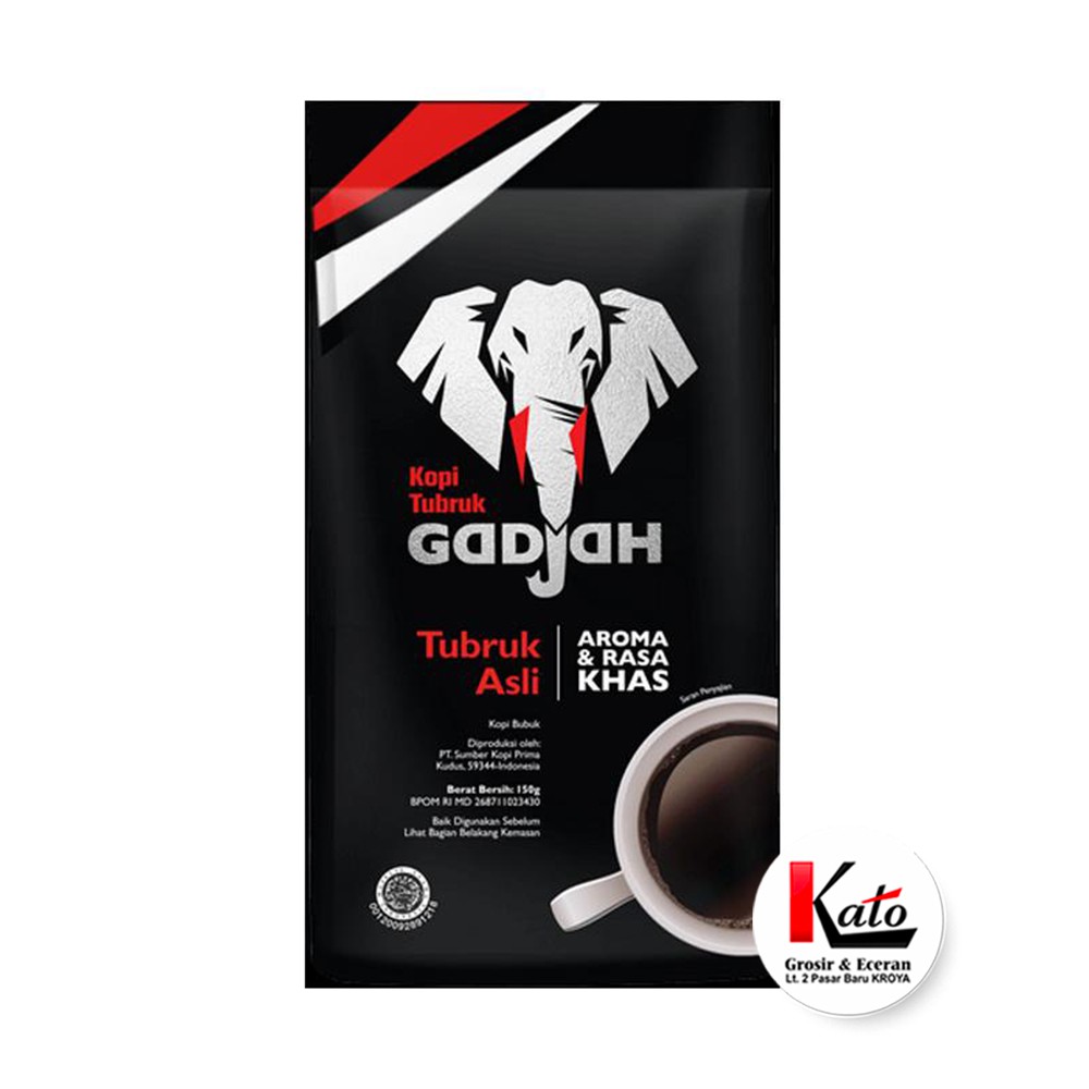 

Kopi Tubruk Asli Gadjah 150 gram - Kopi Bubuk Hitam Cap Gajah 150 gr