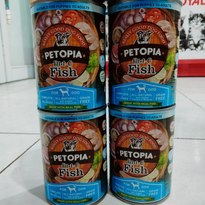 petopia dog kaleng fish 400gr