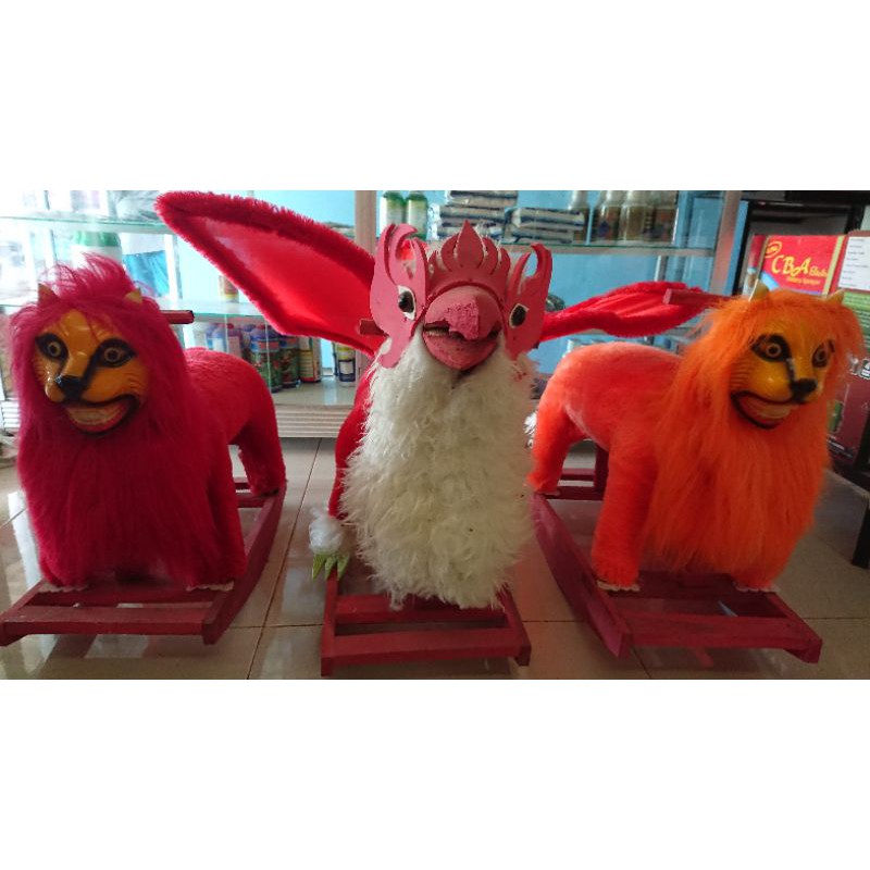 RB22 Singa Depok Mainan Anak Bulu Halus Kayu Kokoh