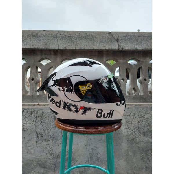 HELM KYT R10 PUTIH PAKET GANTENG