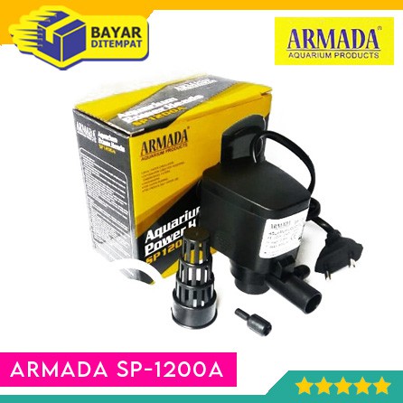 Pompa Air ARMADA SP 1200A Celup Aquarium Mini Filter Mesin Air Kolam Ikan Hias Cupang Water Pump
