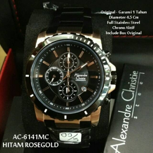 Jam Tangan Pria Original Alexandre Christie AC 6141 MC