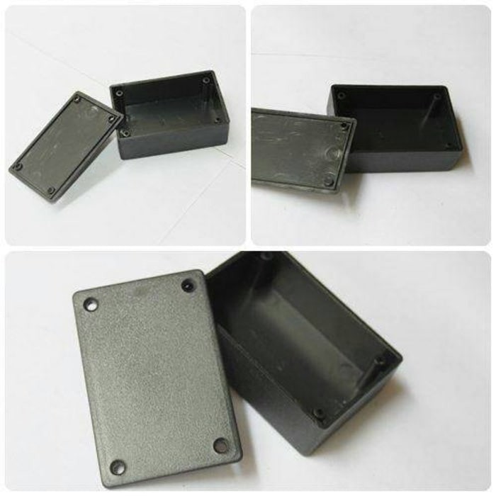 Box Hitam Plastik Type E 100x75x35 mm 10 X 7.5 X 3.5 Cm Box Casing Wadah Tempat Plastik Tebal Kotak Multifungsi