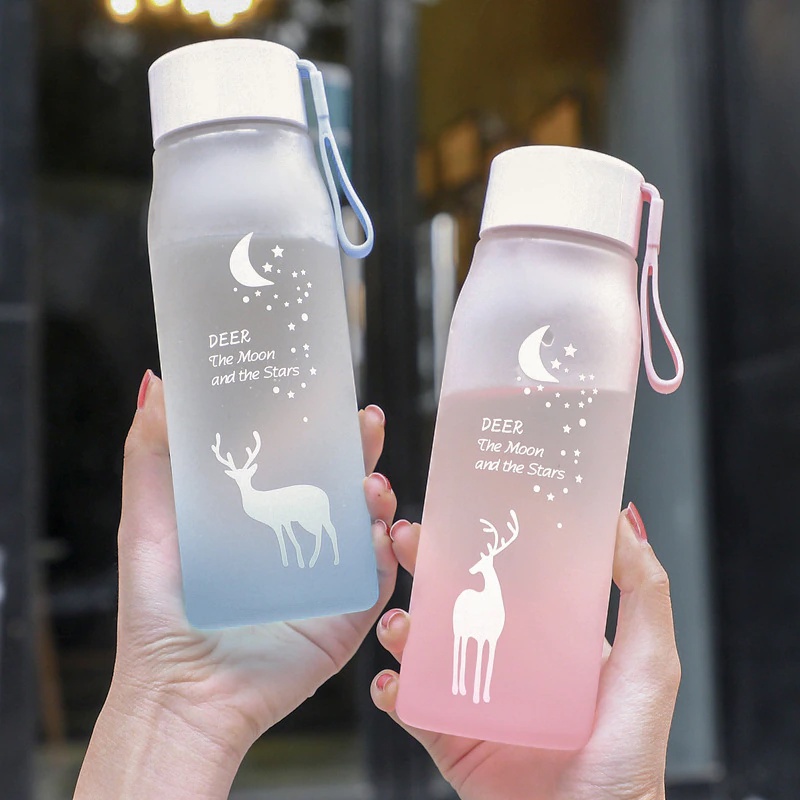 BOTOL MINUM DEER DOFF TALI VIRAL 500 Ml PORTABEL BOTOL AIR PlASTIK KREATIF HEWAN CANGKIR [PM]