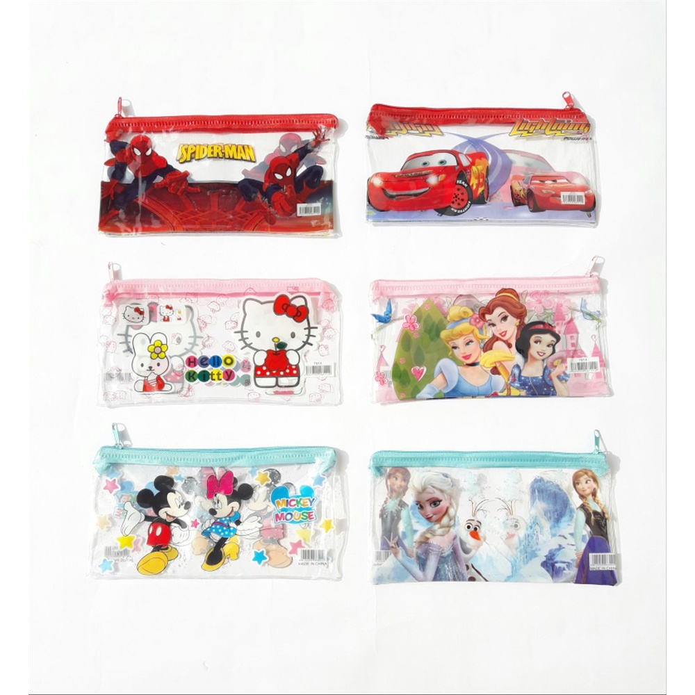 

Tempat Pensil Seliting Karakter Transparan
